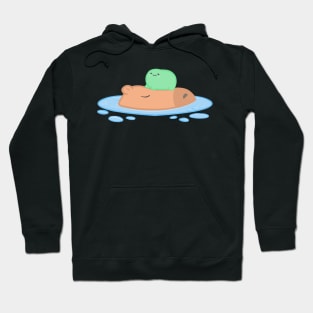 Frog on a capybara Hoodie